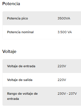 ESTABILIZADOR 3500 VA 1°DOKIMAR MODELO MICROPROCESADO CON SOPORTE PARA PARED - Image 2